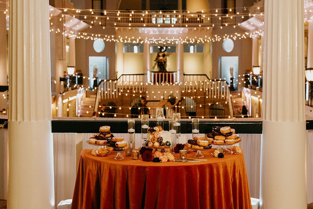 wedding cakes and desserts on the Mezzanine