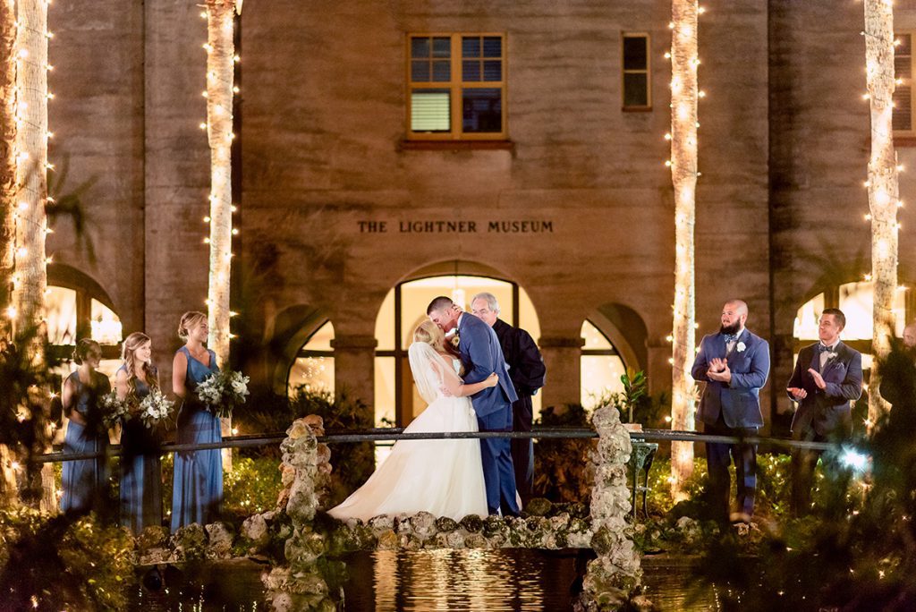 Courtyard Wedding Ceremony | Kayla & Jonathan's Winter Wedding in St. Augustine