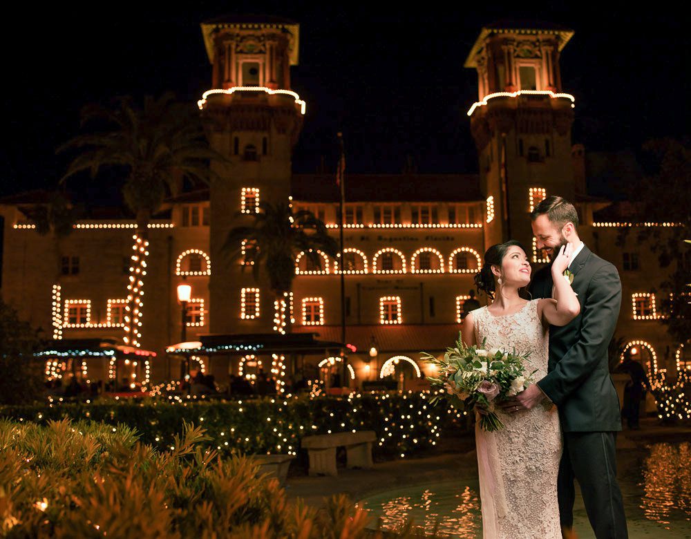 Romantic Evening Wedding | Lightner Museum Wedding | St. Augustine, Florida
