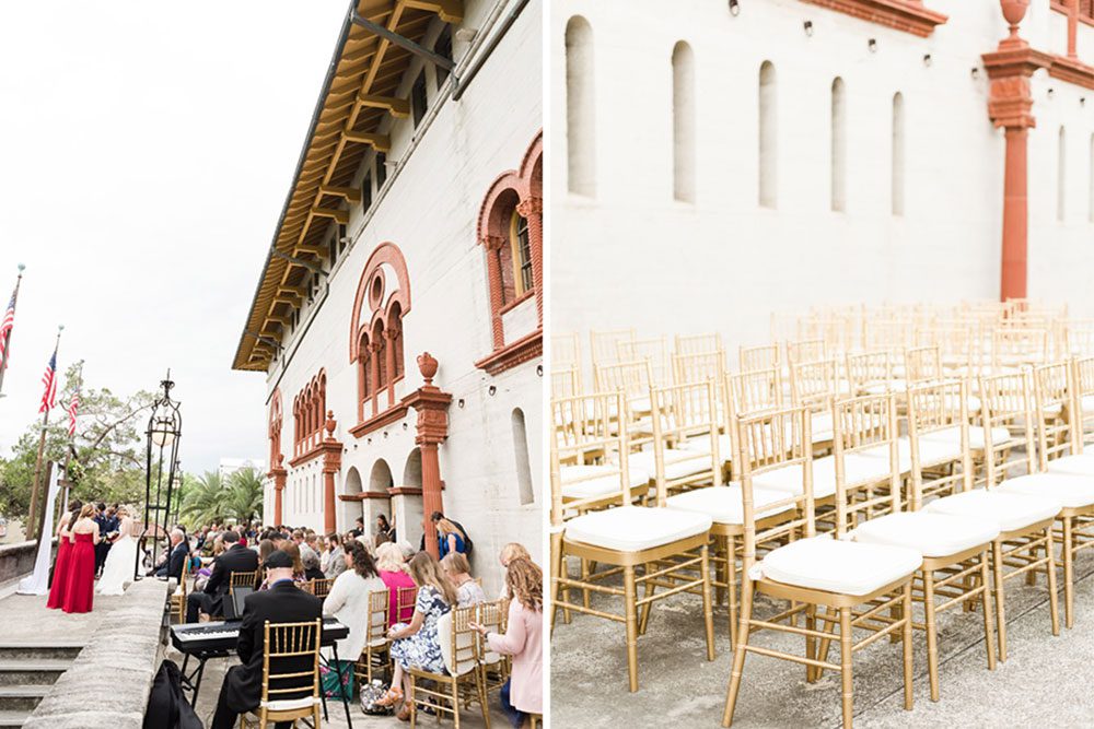 Wedding Ceremony on the Outdoor Terrace of the Lightner Museum