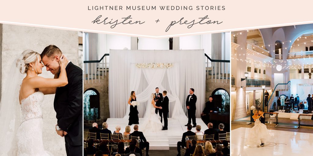 Kristen and Preston's Classic White Wedding at the Lightner Museum