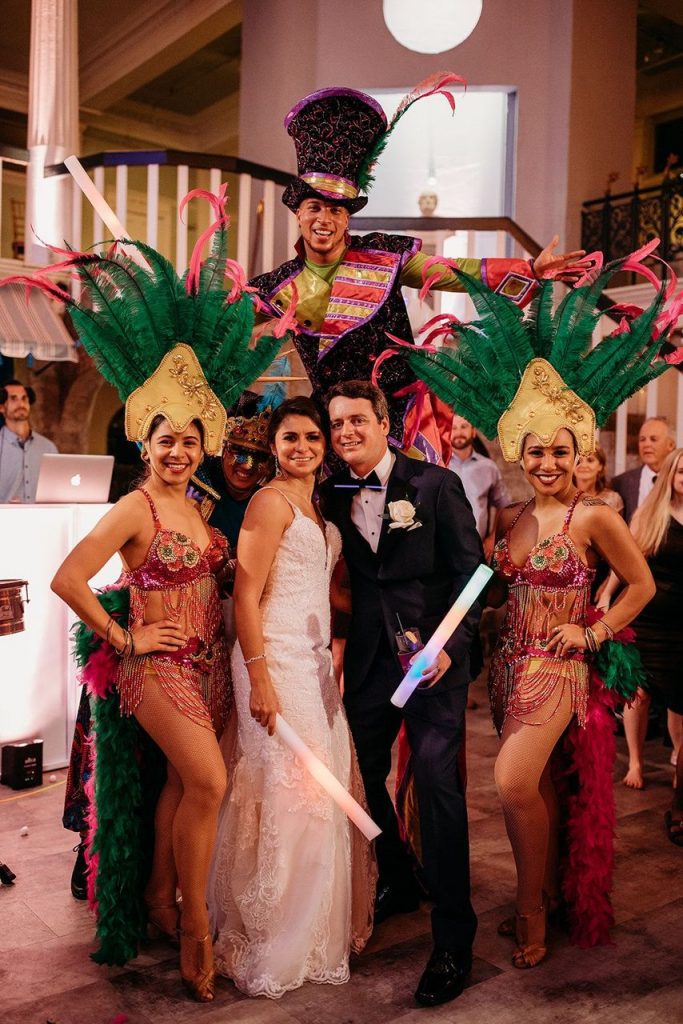 hora loca dancers example of showing colorful and fun wedding reception ideas