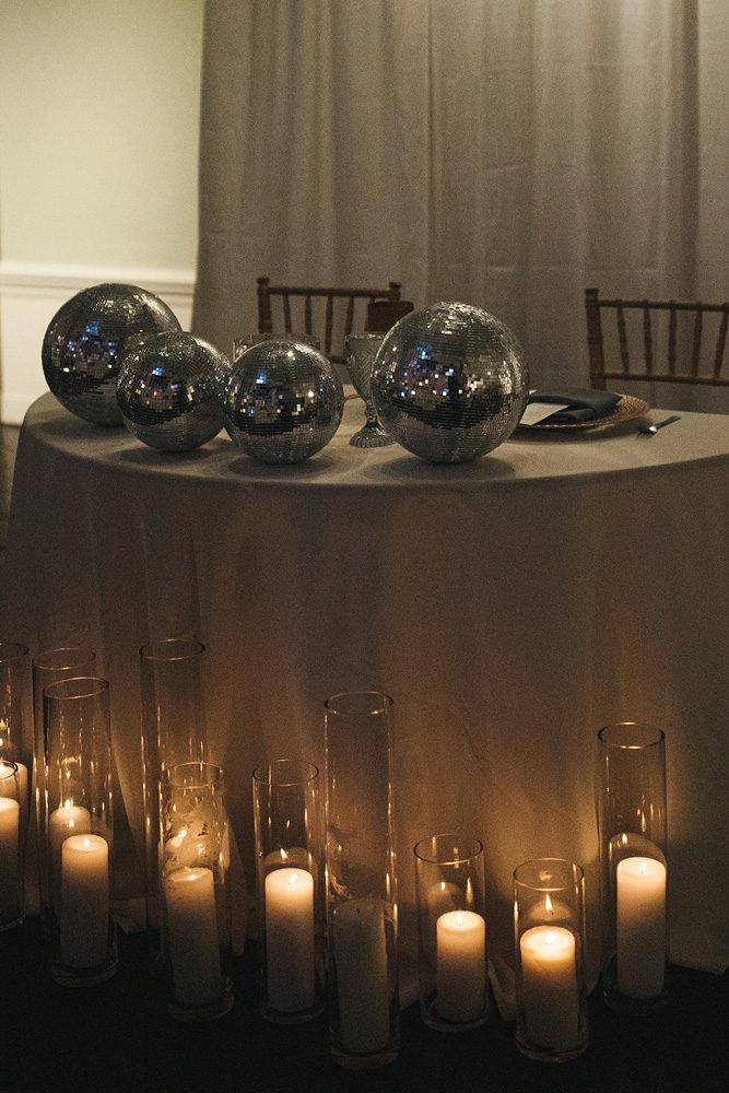 Disco balls and candles