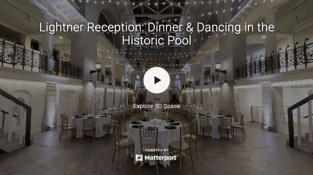 Reception Dinner and Dancing in the Historic Pool Featured Image
