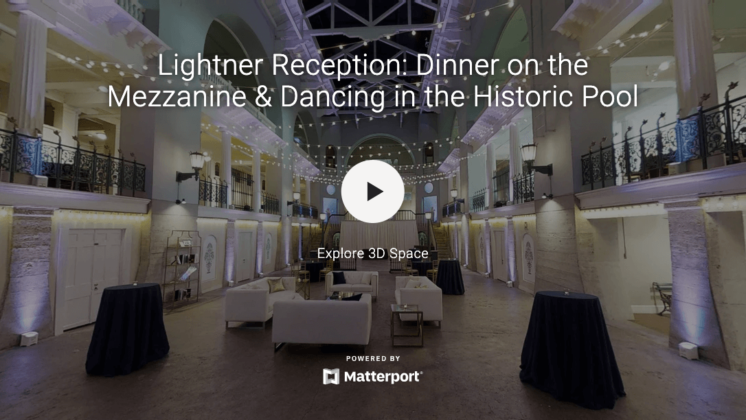 Reception Dinner on the Mezzanine and Dancing in the Historic Pool Featured Image