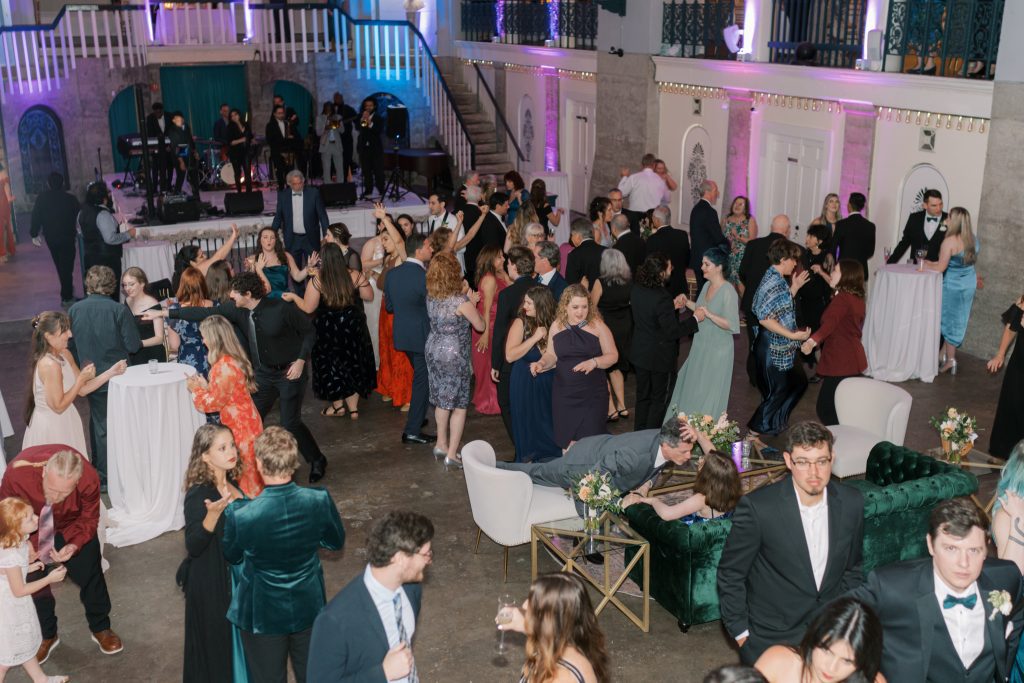 dance floor of wedding reception