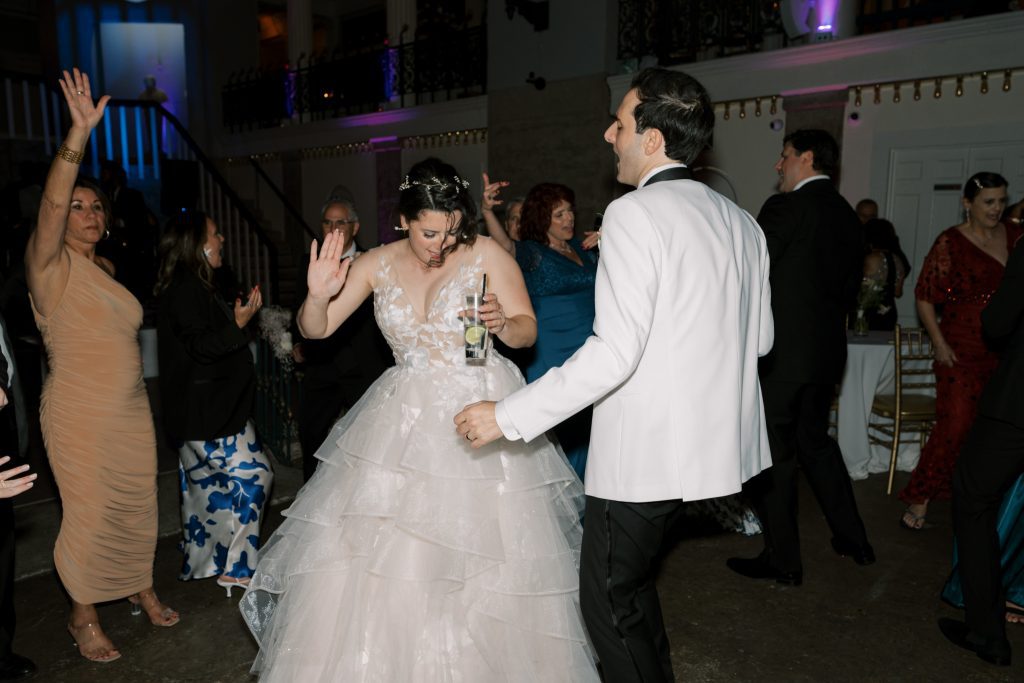 Cory and David dancing at their wedding reception