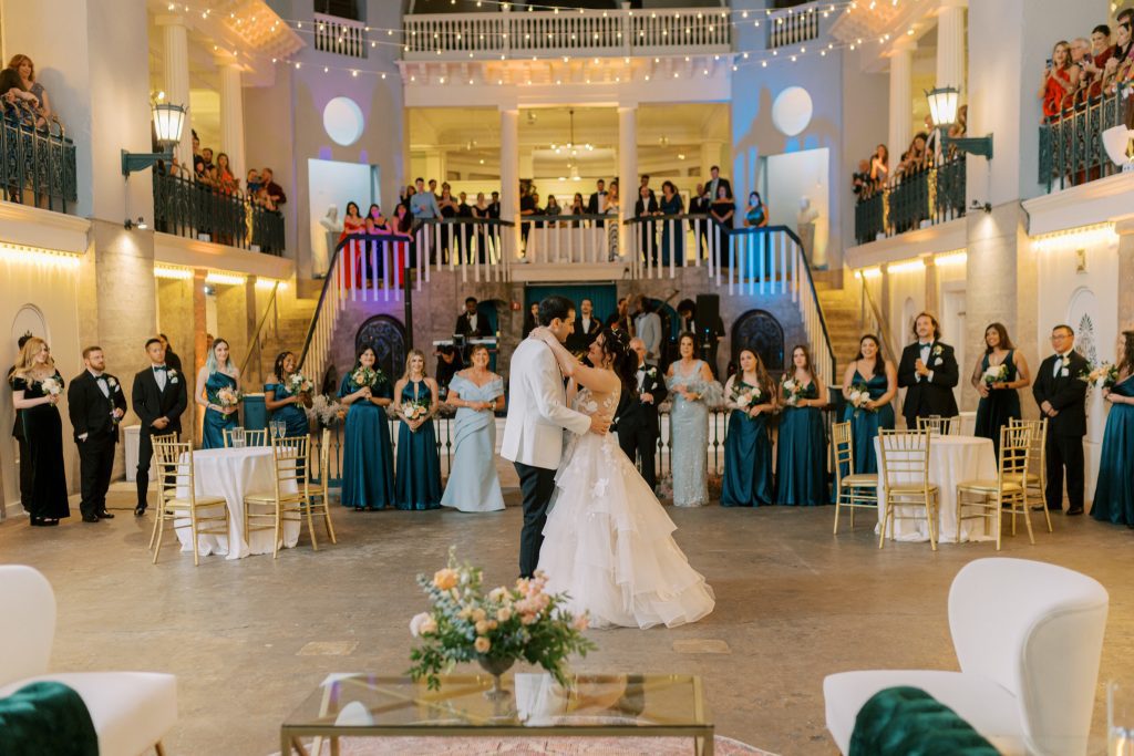 Cory and David's first dance at the Lightner Museum